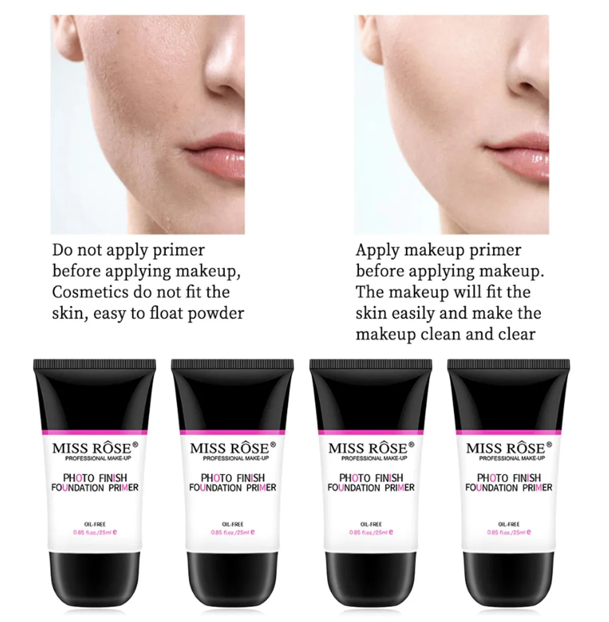 Miss Rose Photo Finish Oil Control Moisturizing Makeup Face Primer