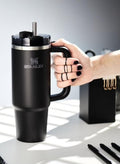 Premium 40oz Stainless Steel Vacuum Insulated Tumbler with Handle & Straw – Leakproof Double Wall Travel Mug for Coffee, Water & Hot or Cold Drinks
