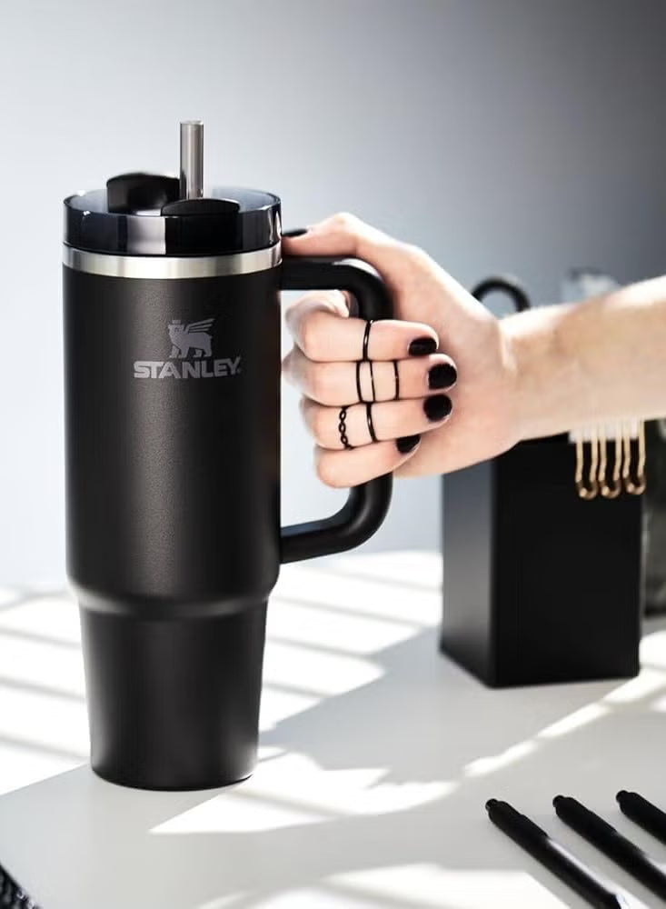 Premium 40oz Stainless Steel Vacuum Insulated Tumbler with Handle & Straw – Leakproof Double Wall Travel Mug for Coffee, Water & Hot or Cold Drinks