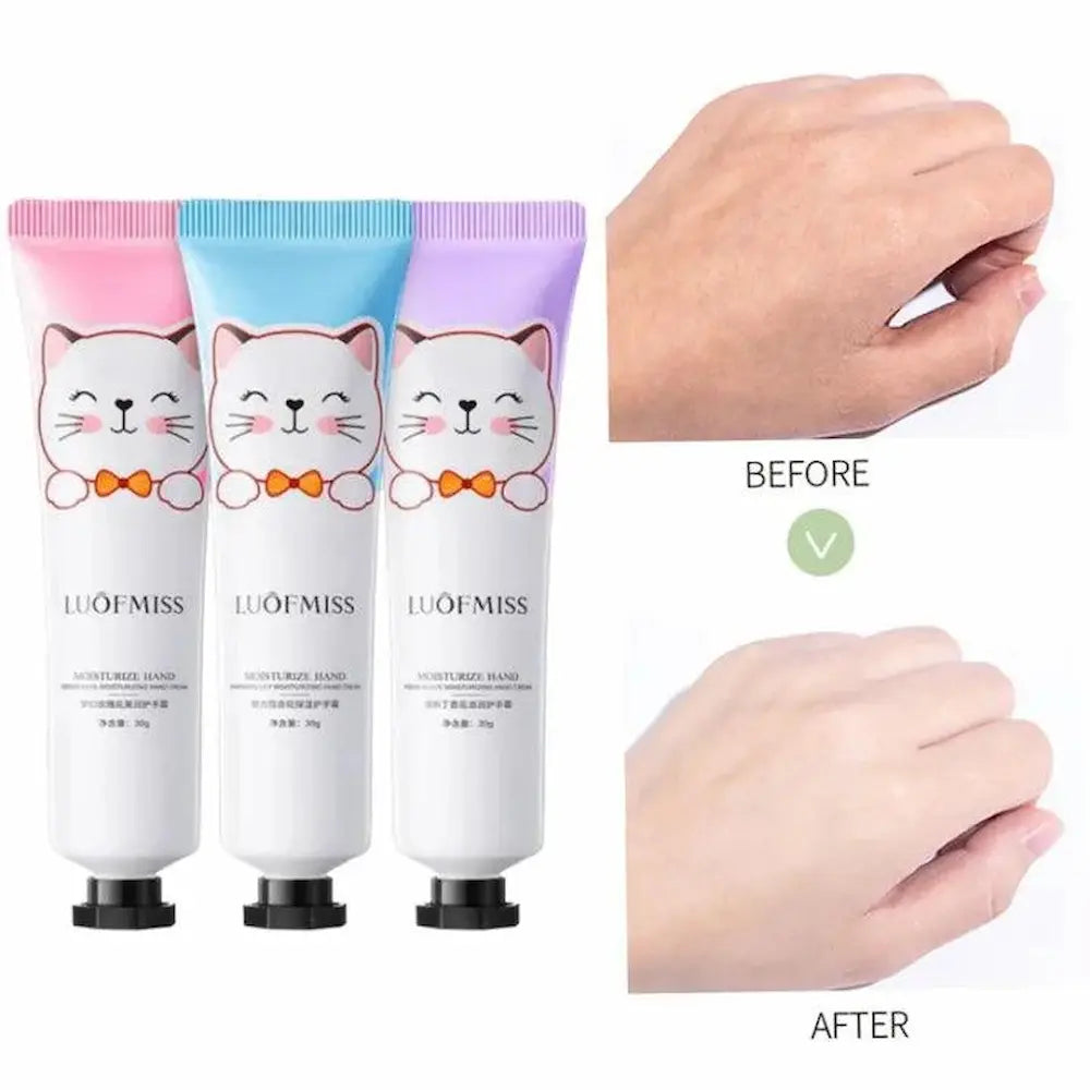 LUOFMISS Pack Of 5 Cat Hand Cream Set 30g