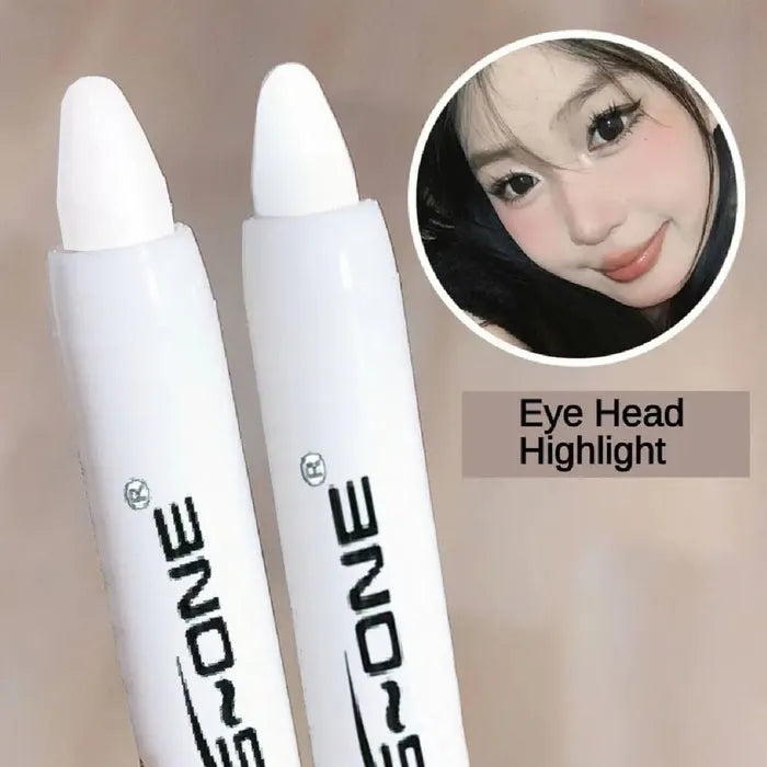 KS-ONE 1 PC Silver Pearlescent Waterproof Highlighter Pen/ Novice Long Lasting Flash Lying Silkworm Eye Shadow Makeup