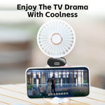 Portable Mini Fan USB Rechargeable – 5 Speed Foldable Handheld Cooling Fan with LED Display Screen, Neck Hanging Personal Fan & Built-In Phone Stand for Travel, Office, Camping, Outdoor & Home Use