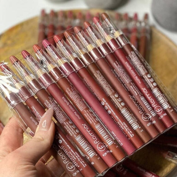 Pack Of 12 Flormar Matte Lip Pencil – Creamy & Waterproof Lip Liner