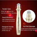 BIOAQUA Roll On Eye Essence Serum with Cooling Metal Roller for Dark Circles, Puffiness, Eye Bags & Fine Lines