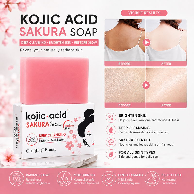 Sakura Kojic Acid Soap 120g | Brightening Bath & Body Soap
