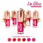 Miss Fon Pearl Keychain Lip Gloss - Glitter Shiny Hydrating Lip Oil