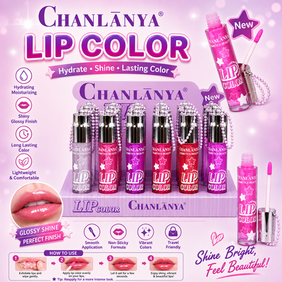 1 PC CHANLANYA Lip Oil Gloss – Hydrating & Moisturizing Long-Lasting Non-Sticky Lip Gloss with Glossy Shine, Lip Color Makeup for Women