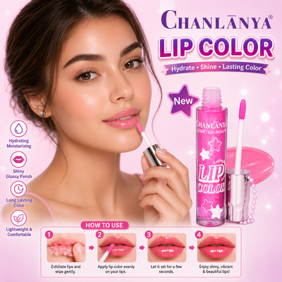 1 PC CHANLANYA Lip Oil Gloss – Hydrating & Moisturizing Long-Lasting Non-Sticky Lip Gloss with Glossy Shine, Lip Color Makeup for Women