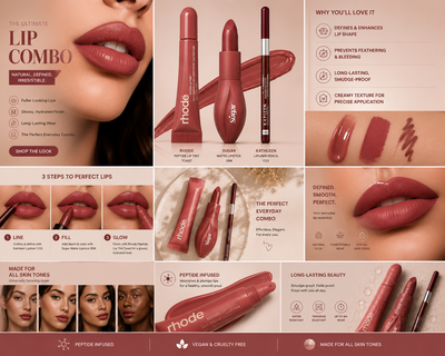 Luxury Nude Lip Combo Bundle | Liner + Lipstick + Peptide Lip Tint