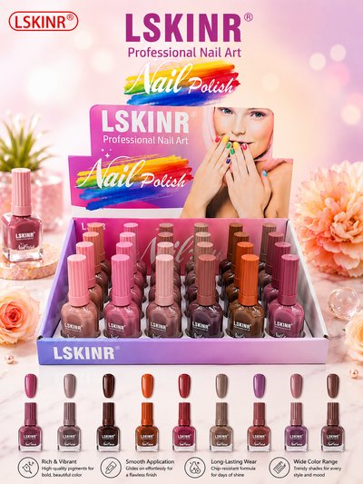 LSKINR Professional Nail Polish Set High-Pigment, Long-Lasting Nail Color