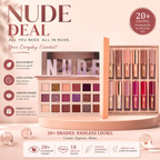 Nude Deal Makeup Set – Eyeshadow Palette & Lip Gloss Collection
