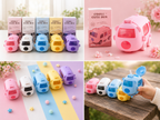 Cartoon Bus Water Bottle for Kids – Leakproof Straw Sipper Cup