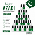 14 August Azadi Nail Polish Set 12 PCS – Green & White Long-Lasting Nail Paint Collection for Women & Girls | Pakistan Independence Day Collection