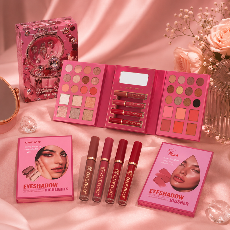 ONEYIOO All in One Makeup Kit | Eyeshadow, Blush, Highlighter & Lip Gloss Set
