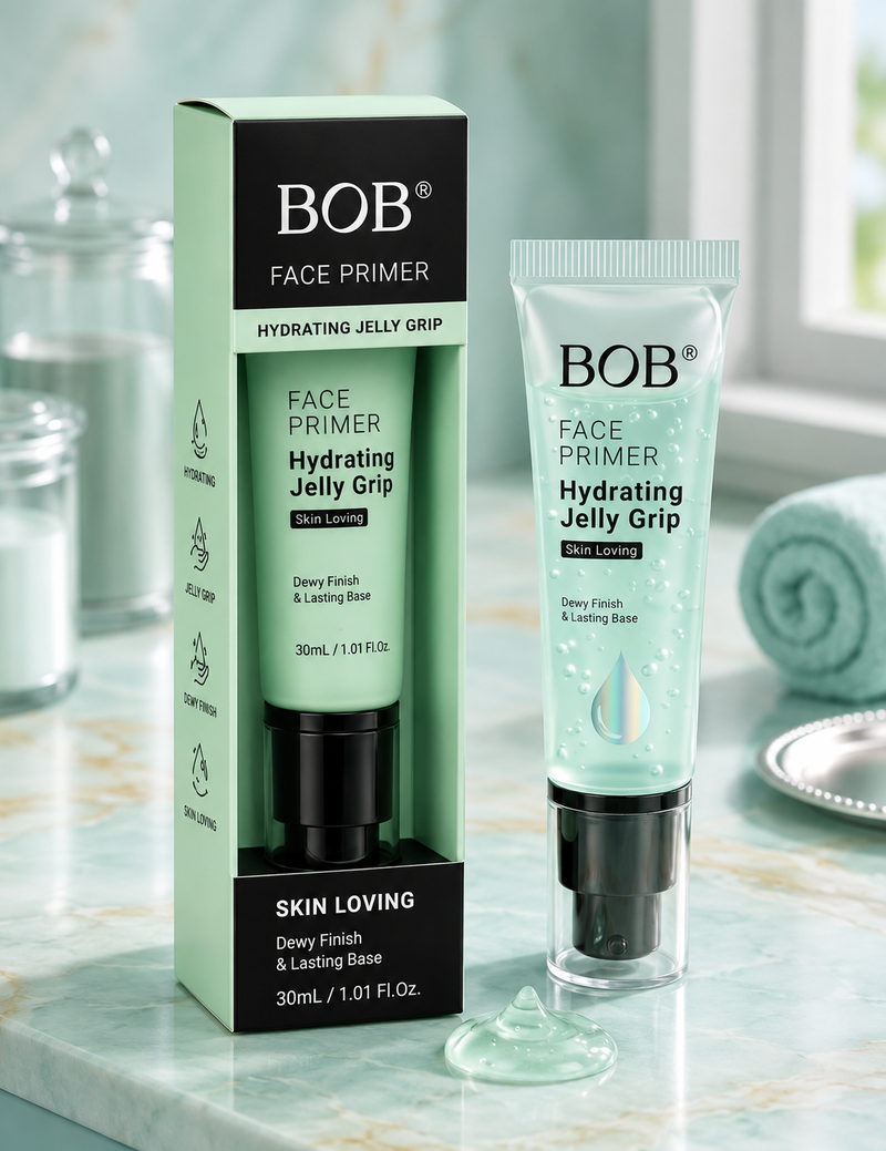 BOB Hydrating Jelly Grip Face Primer 30ml | Long-Lasting Makeup Primer for Smooth, Poreless & Flawless Skin