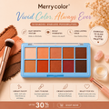 Merrycolor 10 Color Nude Eyeshadow Palette – Highly Pigmented Matte & Shimmer Eye Makeup | Long Lasting Waterproof Professional Makeup for Women