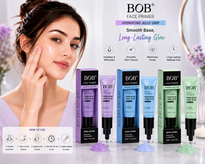 BOB Hydrating Jelly Grip Face Primer 30ml | Long-Lasting Makeup Primer for Smooth, Poreless & Flawless Skin