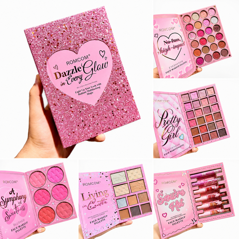 RomCom Dazzle Glow – All-in-One Makeup Book Palette