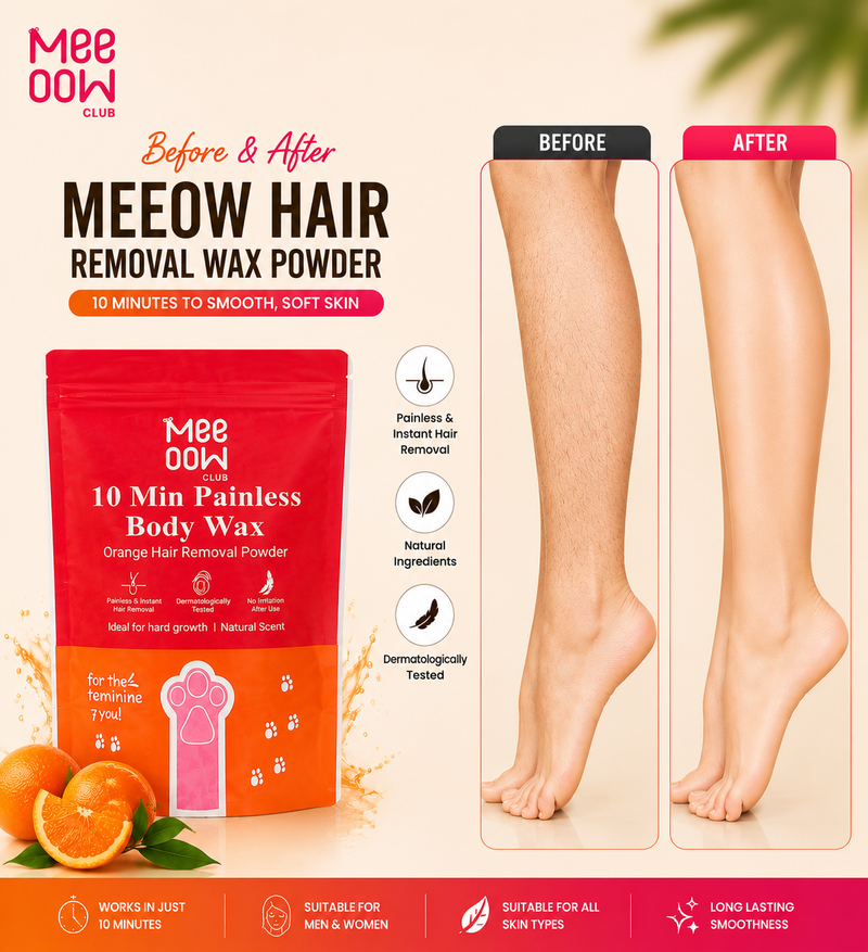 Meeow Club 10 Minute Hair Removal Wax Powder