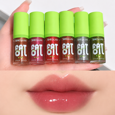 SIHEGLAN Fat Oil Lip Oil – High Shine Hydrating Lip Gloss | Deep Moisturizing, Plumping, Long-Lasting, Non-Sticky Lip Care for Soft, Smooth & Glossy Lips