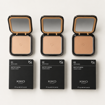 KIKO Milano Matte Fusion Pressed Powder 12g – Long Lasting Oil Control Compact Face Powder with Natural Matte Finish | Made in Italy