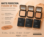 KIKO Milano Matte Fusion Pressed Powder 12g – Long Lasting Oil Control Compact Face Powder with Natural Matte Finish | Made in Italy