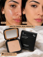KIKO Milano Matte Fusion Pressed Powder 12g – Long Lasting Oil Control Compact Face Powder with Natural Matte Finish | Made in Italy