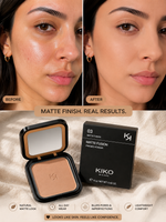 KIKO Milano Matte Fusion Pressed Powder 12g – Long Lasting Oil Control Compact Face Powder with Natural Matte Finish | Made in Italy