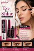 Mielena Italy Waterproof Liquid Eyeliner – Long-Lasting, Smudge-Proof, Quick-Dry Intense Black Eyeliner Pen with Precision Tip for Women