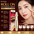 BIOAQUA Roll On Eye Essence Serum with Cooling Metal Roller for Dark Circles, Puffiness, Eye Bags & Fine Lines