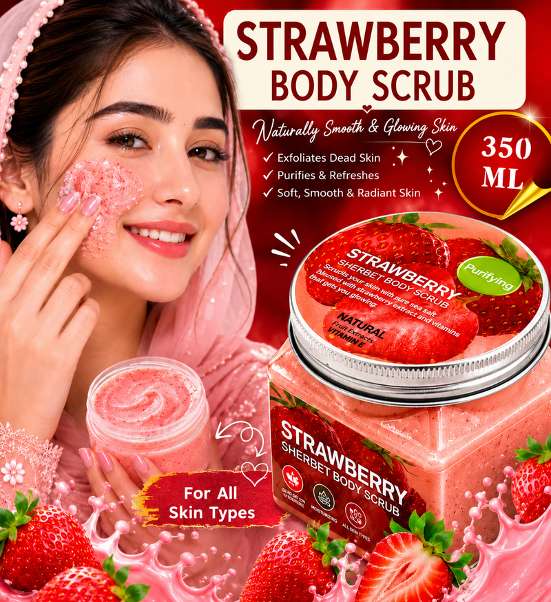 WOKALI Strawberry Sherbet Body Scrub 350ml WKL592
