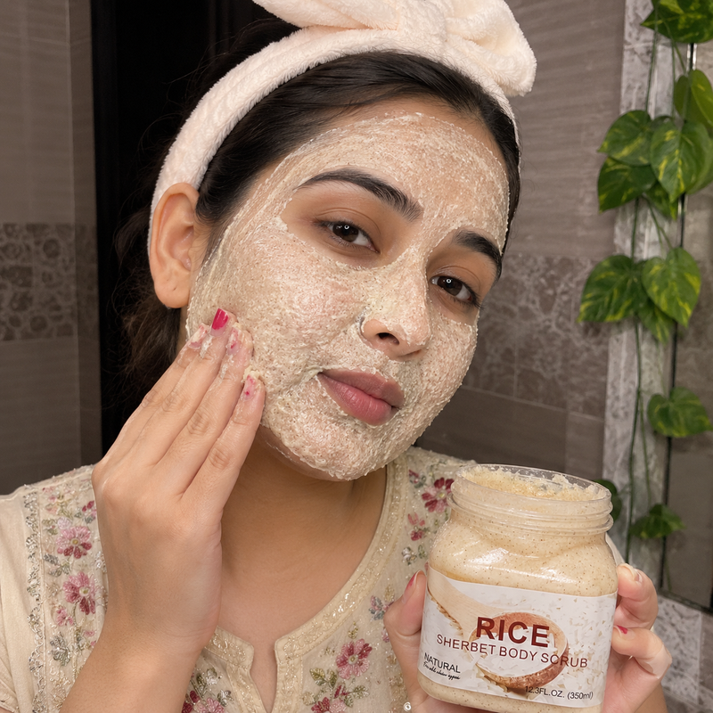 WOKALI Rice Sherbet Body Scrub 350ml-WKL594