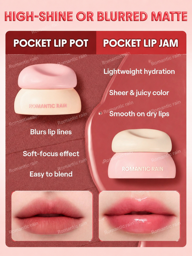 Romantic Rain Bounce Putty Pocket Lip Pot & Matte Hydra Jelly Lip Jam