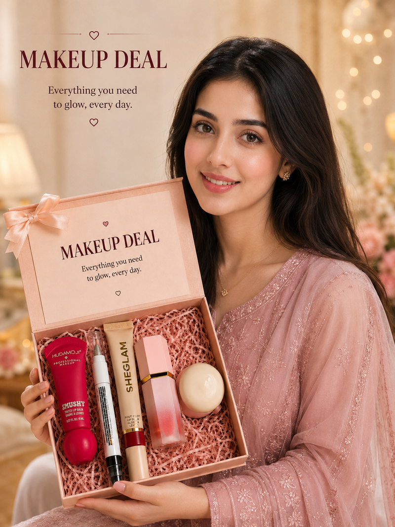 Premium Beauty Makeup Deal Get glossy lips, radiant cheeks, and a luminous glow in one adorable makeup set.