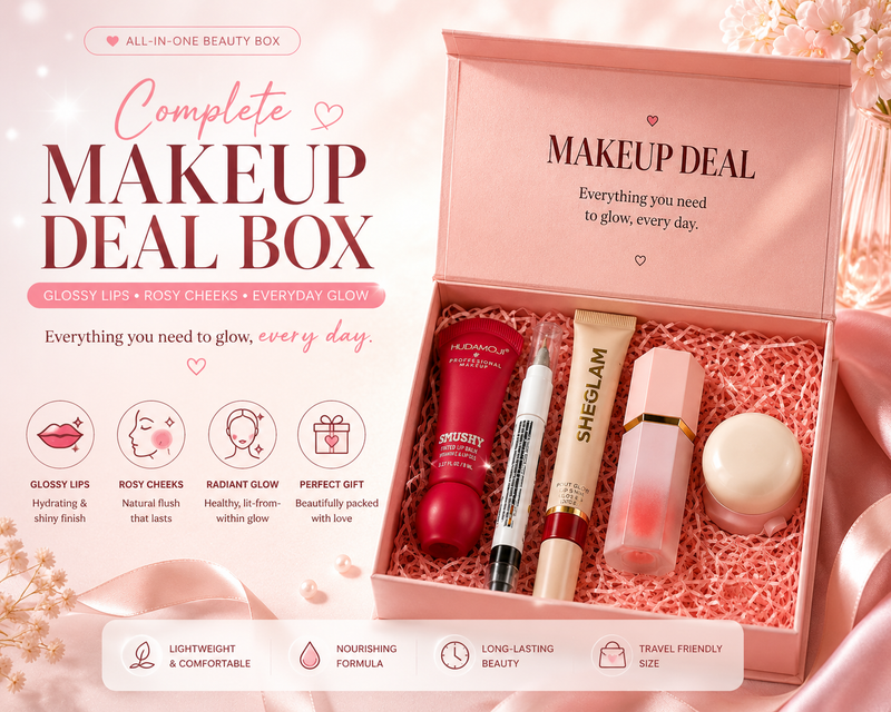 Complete Soft Glam Collection | Korean Beauty Bundle for Blurred Lips, Dewy Blush & Glass Skin Glow
