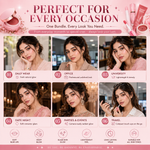 Complete Soft Glam Collection | Korean Beauty Bundle for Blurred Lips, Dewy Blush & Glass Skin Glow