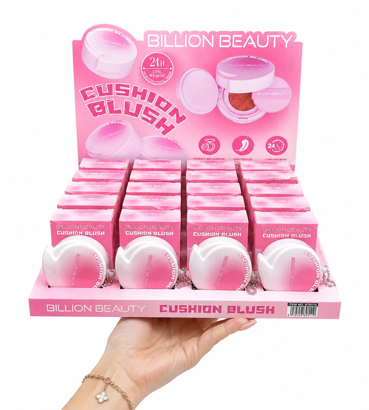 Billion Beauty Cushion Blush 4Pc Set – 4 Shades Long Lasting Natural Glow Blush