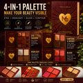 Mocallure 4-in-1 Makeup Palette Notebook – Eyeshadow, Blush, Highlight & Contour