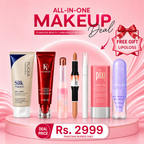All-in-One Makeup Deal – Foundation, Primer, Blush & Setting Spray Bundle AND Free Lipgloss