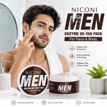 NICONI Men Enzyme De-Tan Pack 300g | Face & Body De-Tan Pack