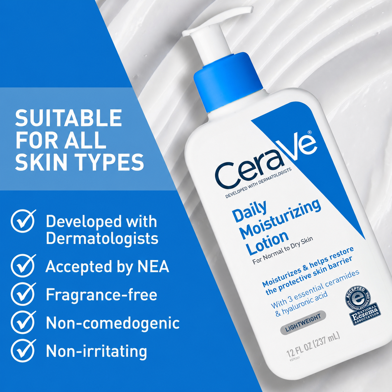 CeraVe Daily Moisturizing Lotion 237ml – Hyaluronic Acid