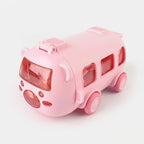 Cartoon Bus Water Bottle for Kids – Leakproof Straw Sipper Cup