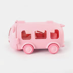 Cartoon Bus Water Bottle for Kids – Leakproof Straw Sipper Cup