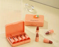 Dragon Ranee Carrot Mini Lipstick 5-Piece Set – Long-Lasting Waterproof Velvet Matte Nude Lipstick Collection for Women