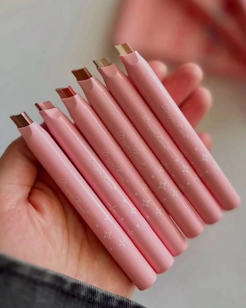 Dragon Ranee Eyeshadow Stick 2 In 1 Double Color Gradient Velvet Shadow Stick Eye Makeup Waterproof Lasting Shimmer Metallic Eyeshadow Makeup