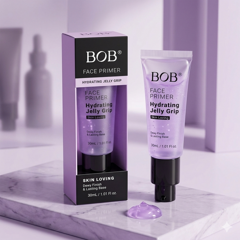BOB Hydrating Jelly Grip Face Primer 30ml | Long-Lasting Makeup Primer for Smooth, Poreless & Flawless Skin