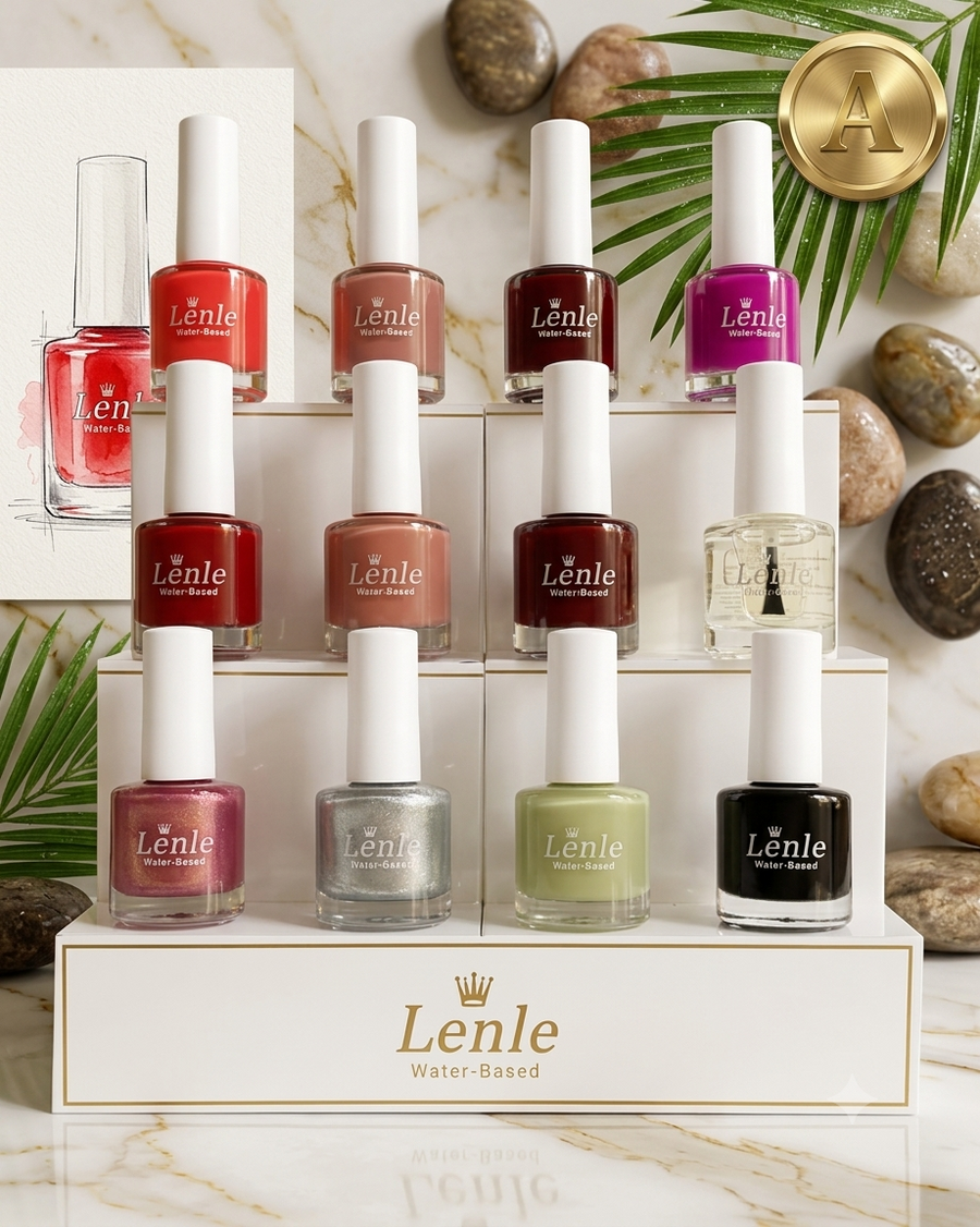 Lenle Water-Based Nail Polish Set of 12