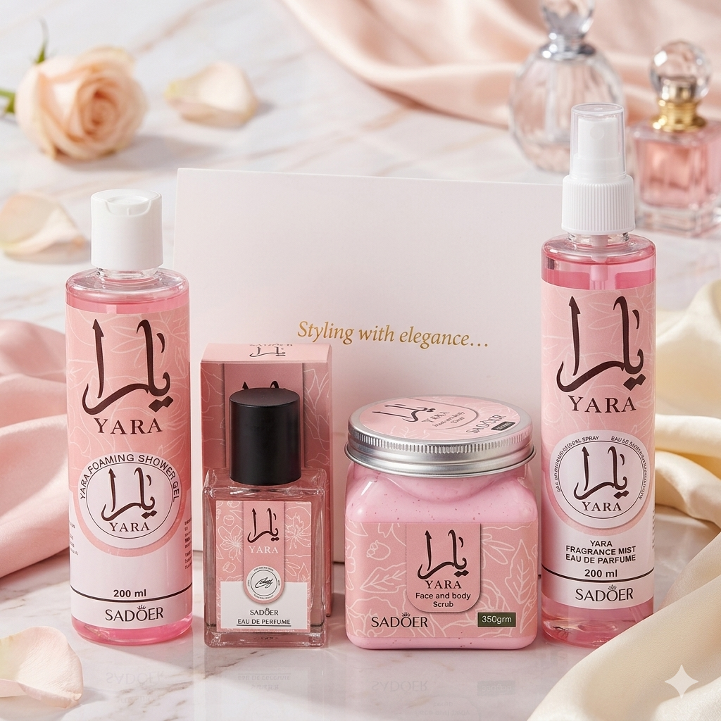 Yara Luxury Body Care & Fragrance Gift Set – 4 Piece Beauty Collection