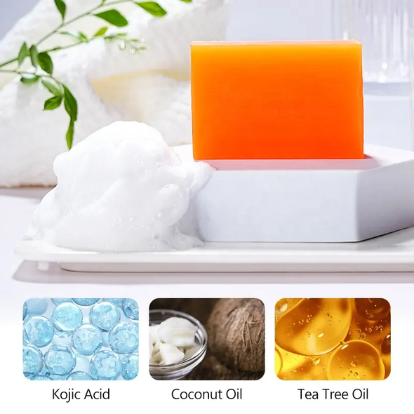 GUANJING Kojic Acid Brightening Soap – For Face & Body 120g