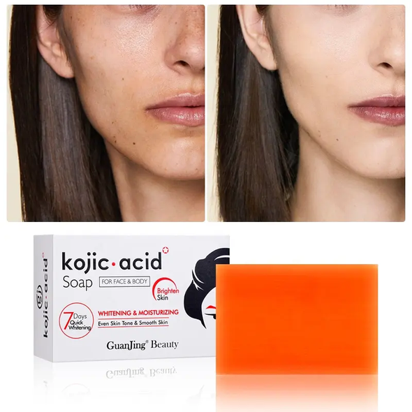 GUANJING Kojic Acid Brightening Soap – For Face & Body 120g